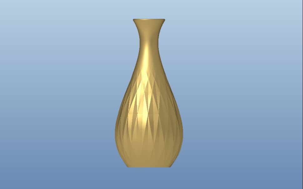 creo/proe基础教程——creo菱形纹理花瓶