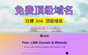 轻松申请 免费域名 并绑定到个人网站 | Link顶级域名 | 白嫖域名