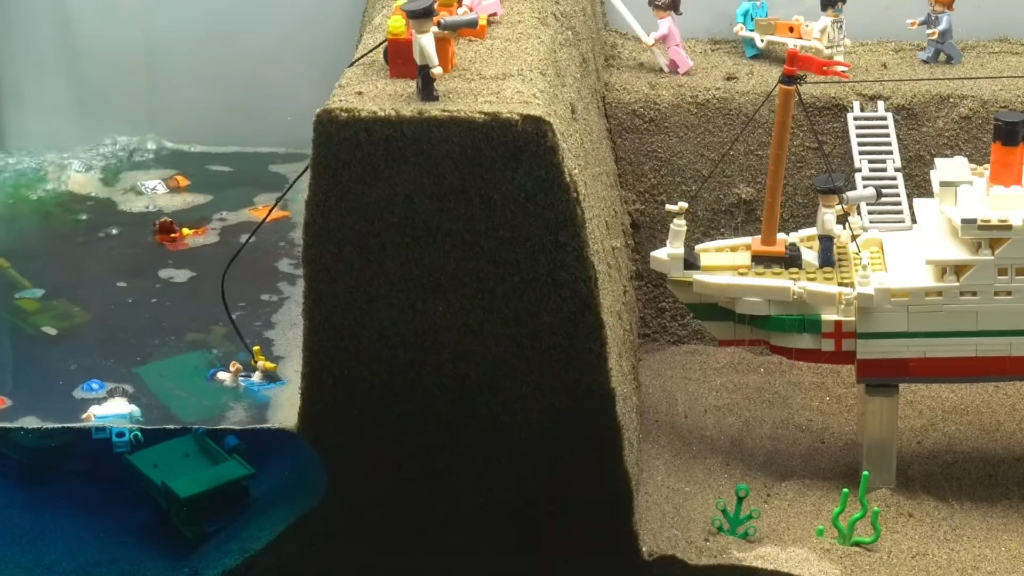 乐高大坝决口实验70 #乐高 #玩具