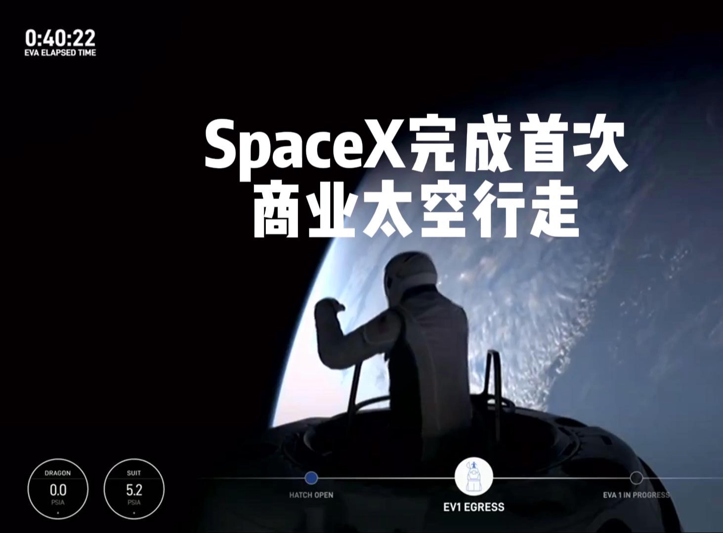 SpaceX完成首次商业太空行走哔哩哔哩bilibili