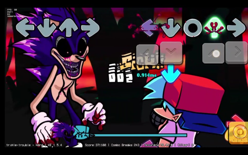 fnfvssonicexetripletroublehard通关球球审核通过吧没打错