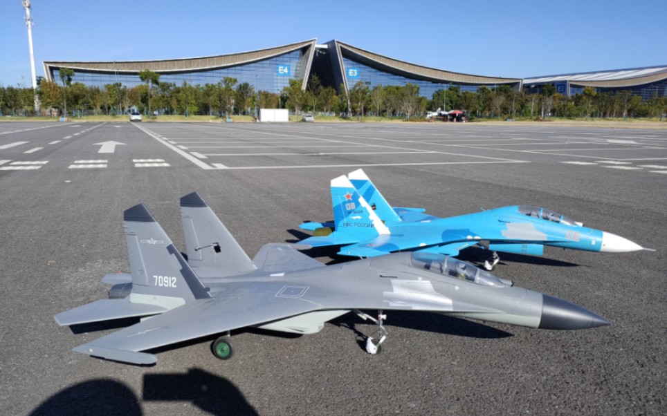 fms双70歼11bs低可视涂装飞行展示_哔哩哔哩_bilibili