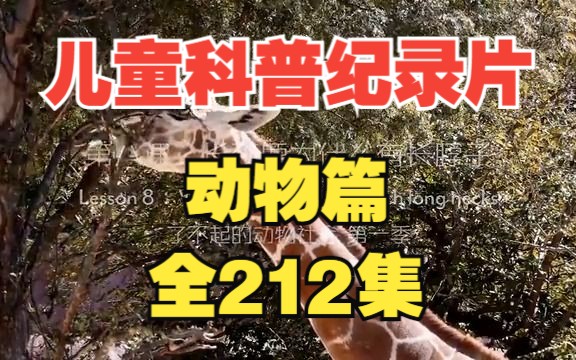 【全212集】孩子一看就涨知识的儿童科普纪录片(动物篇)适合315岁朋友观看哔哩哔哩bilibili