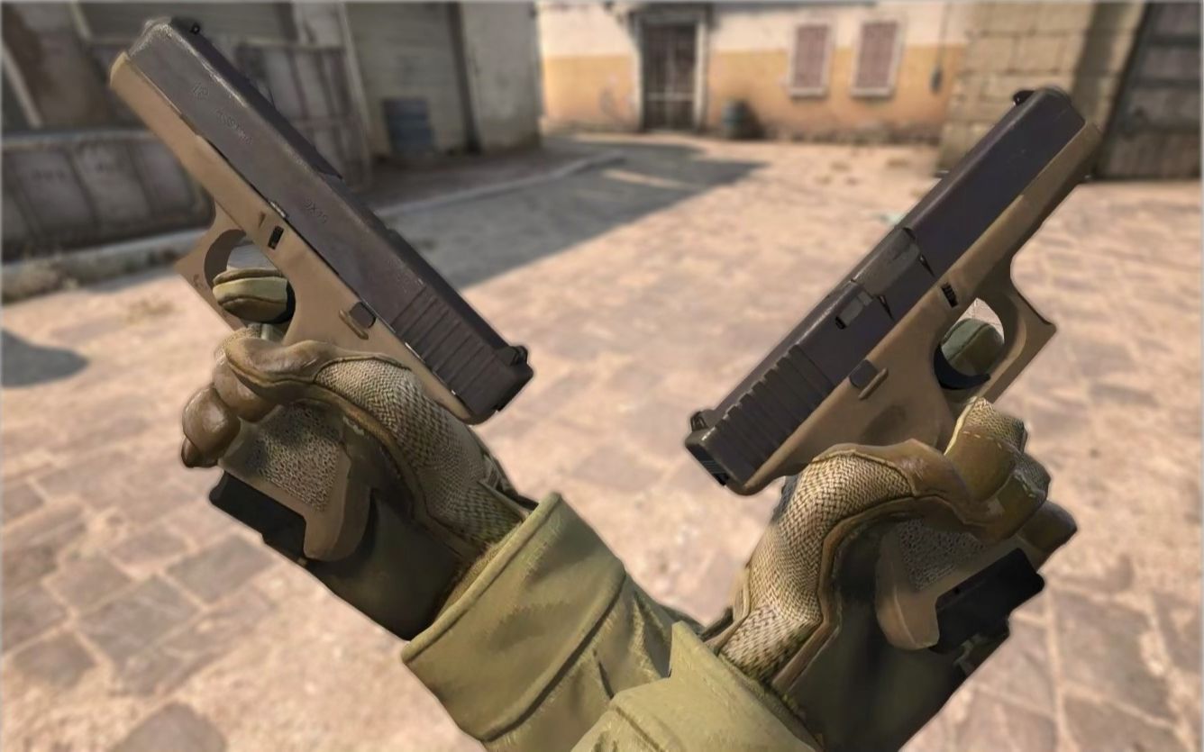 活动作品csgo双持glock用上金红双蝎动作