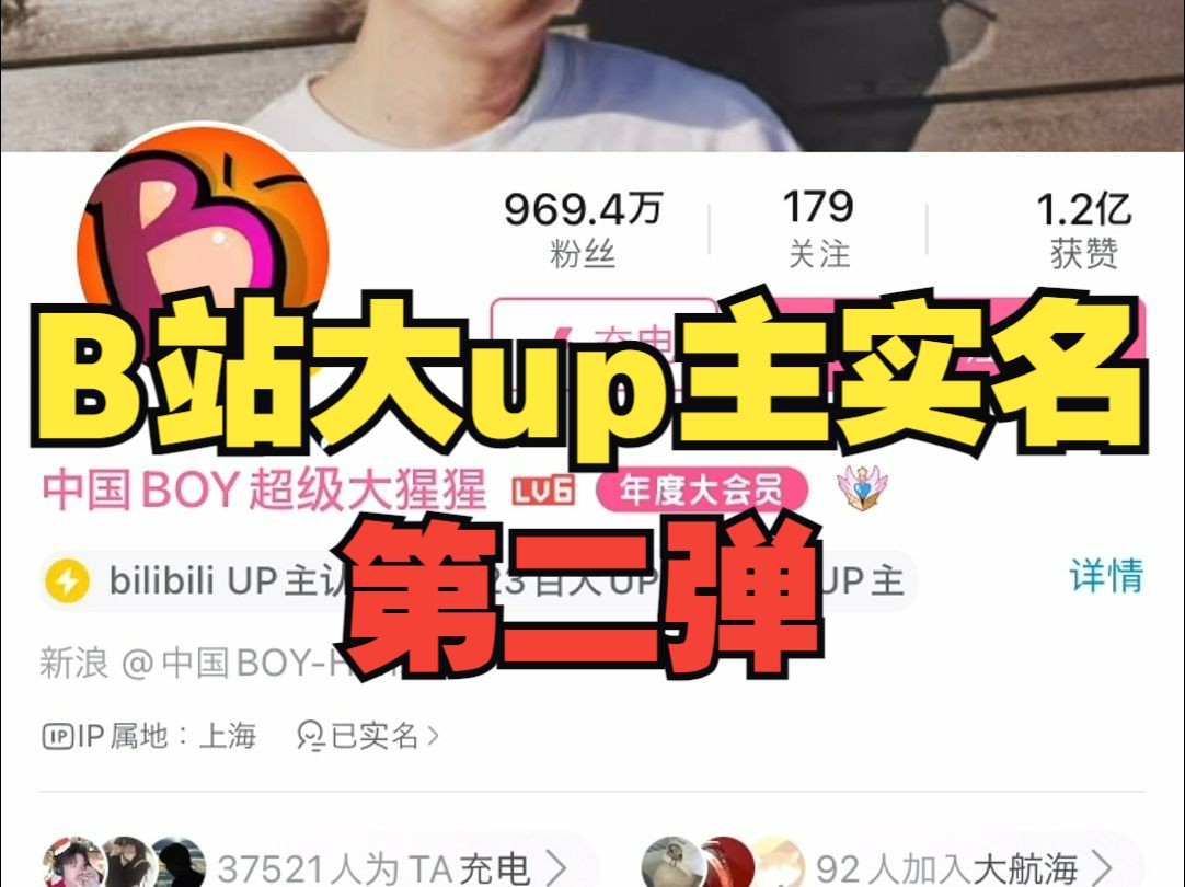 B站实名公开显示!实名上网的up主实名认证竟不是本人?哔哩哔哩bilibili