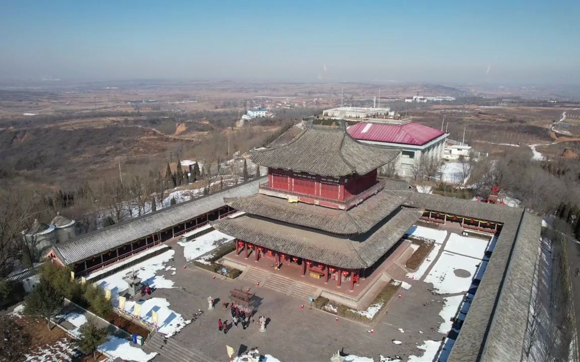 长治市上党区黎都公园炎帝宫航拍大师模式