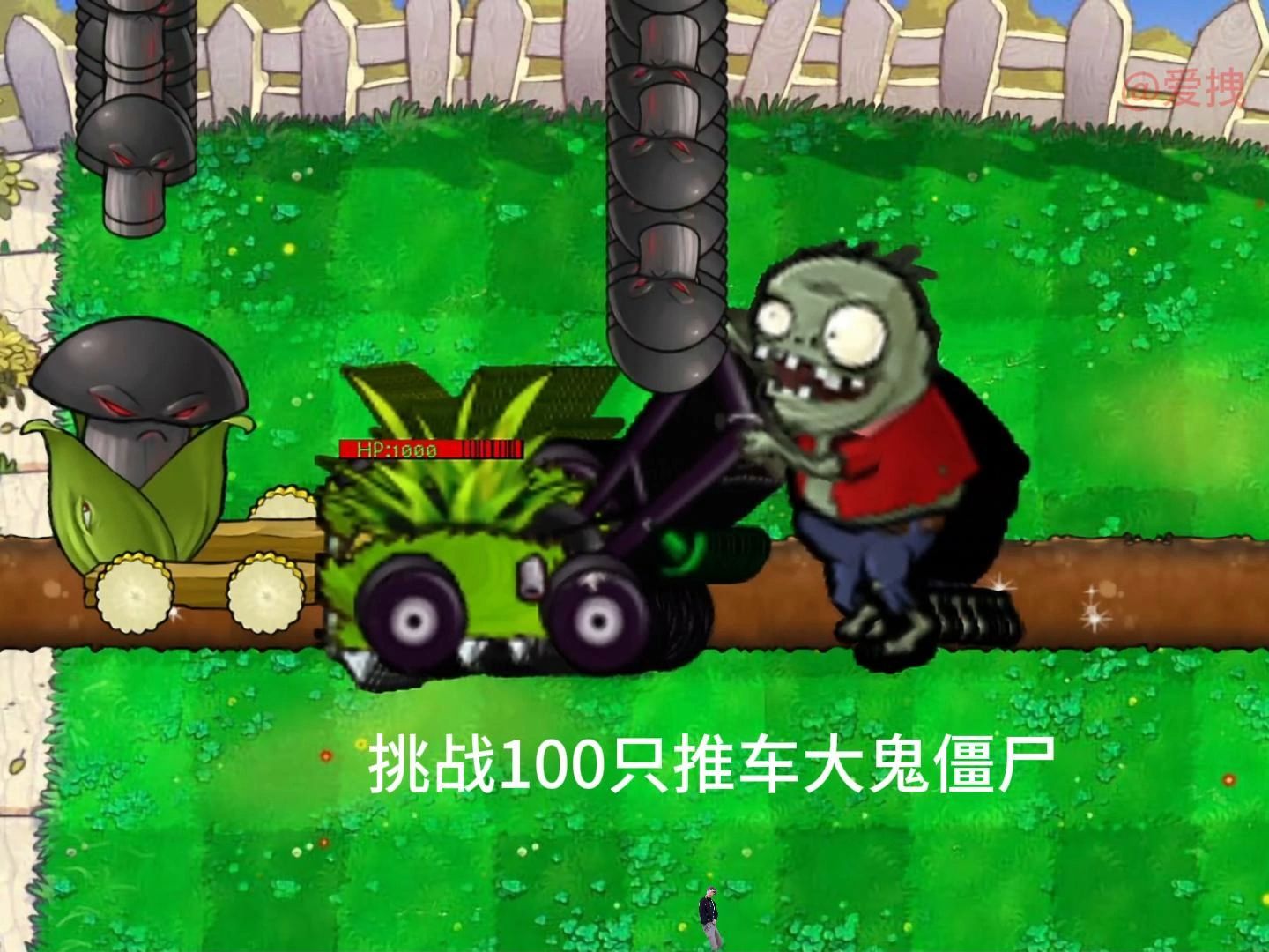 哪种植物能抵挡住小推车小鬼僵尸的进攻呢?
