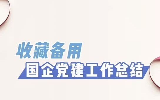 国企党建工作总结0119哔哩哔哩bilibili