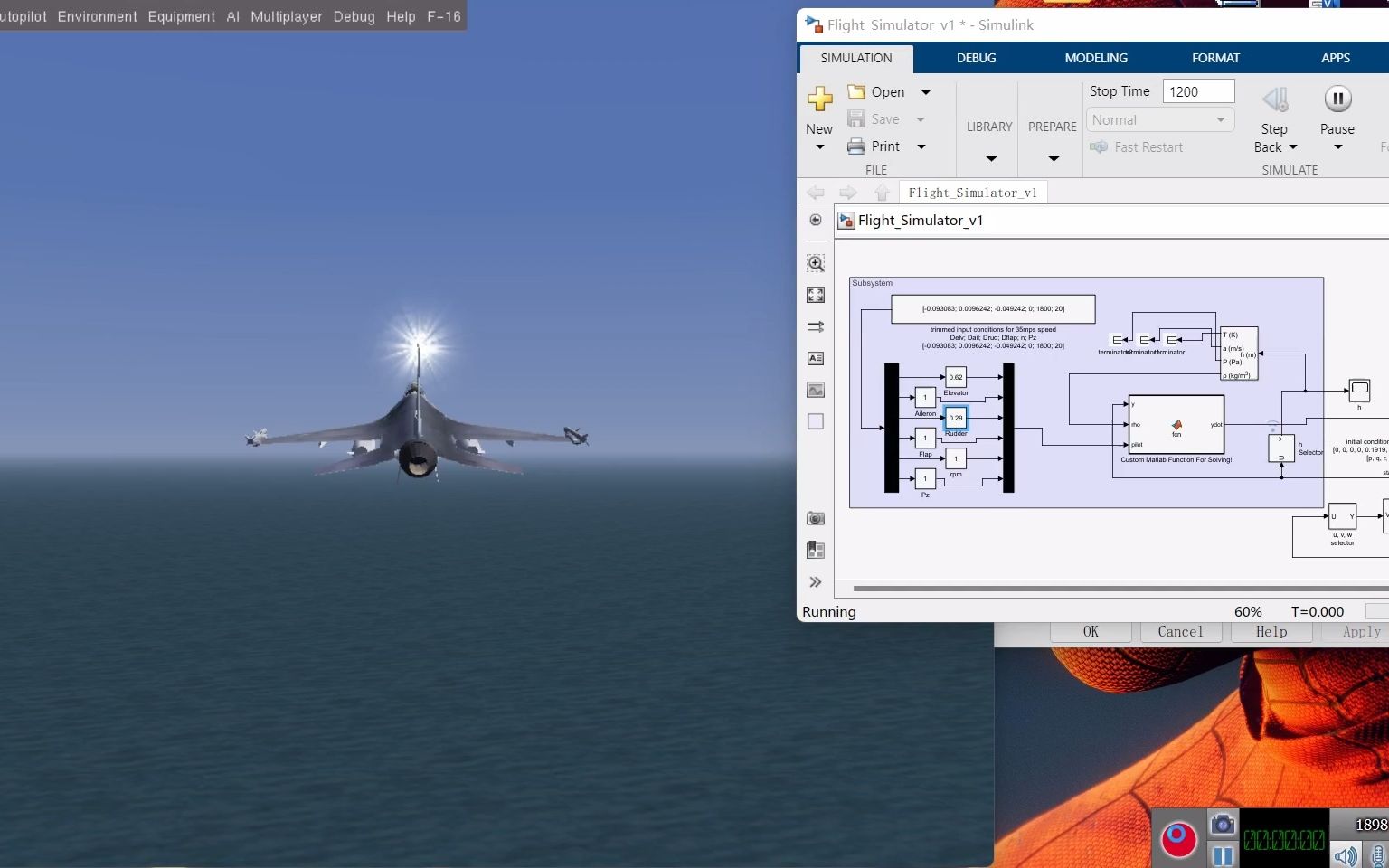 FlightGear与Matlab/Simulink联合仿真（3）——F16_哔哩哔哩_bilibili