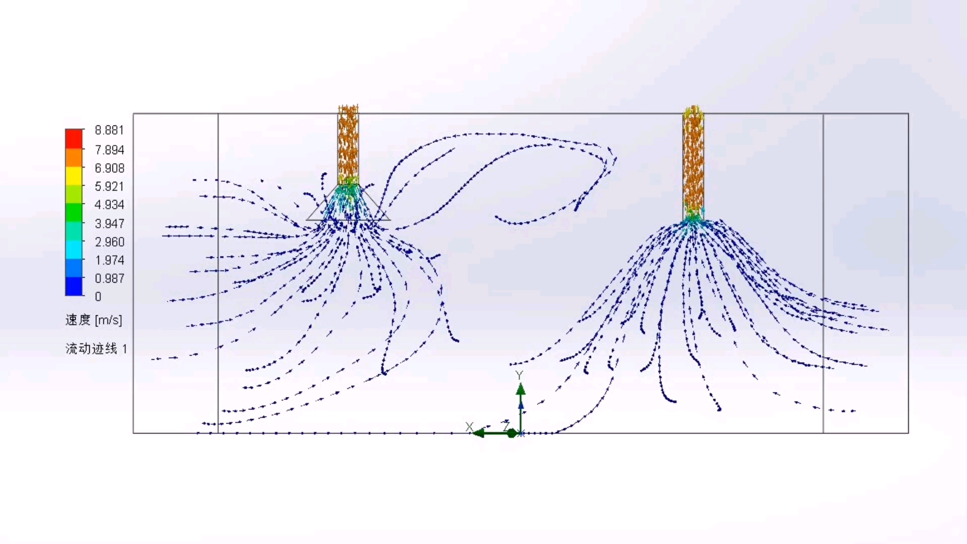 集气管集气罩流场模拟对比 SolidWorks Flow simulation哔哩哔哩bilibili