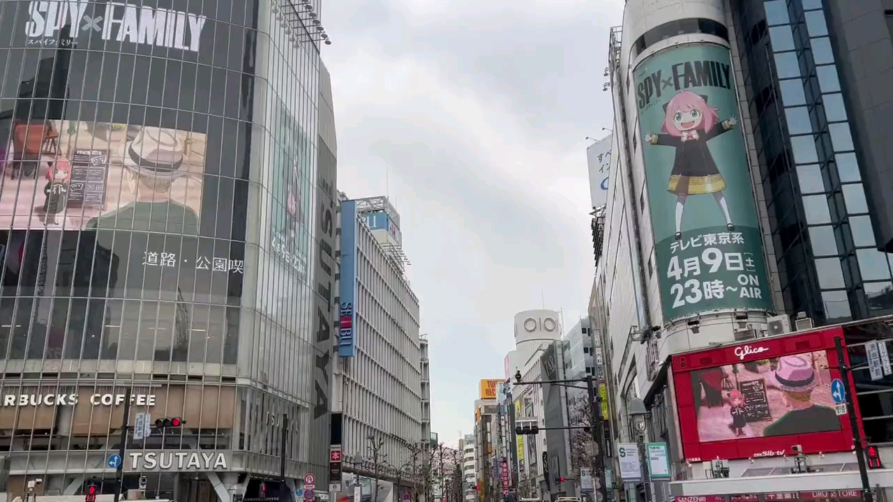 间谍过家家tv动画官方涩谷宣传广告排面