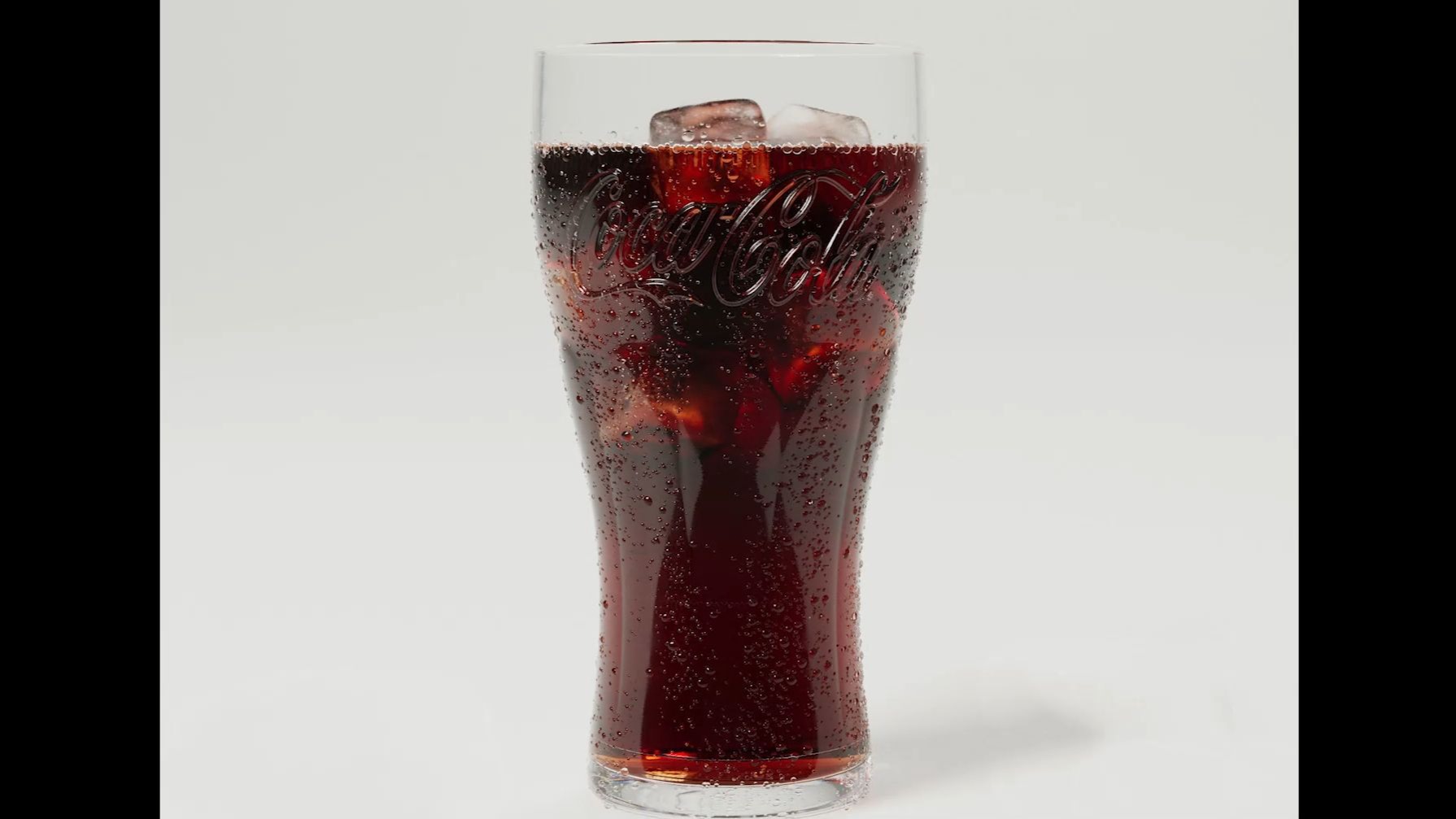 逼真可乐饮料玻璃杯3d模型碳酸饮料气泡水全四边面带8k纹理贴图