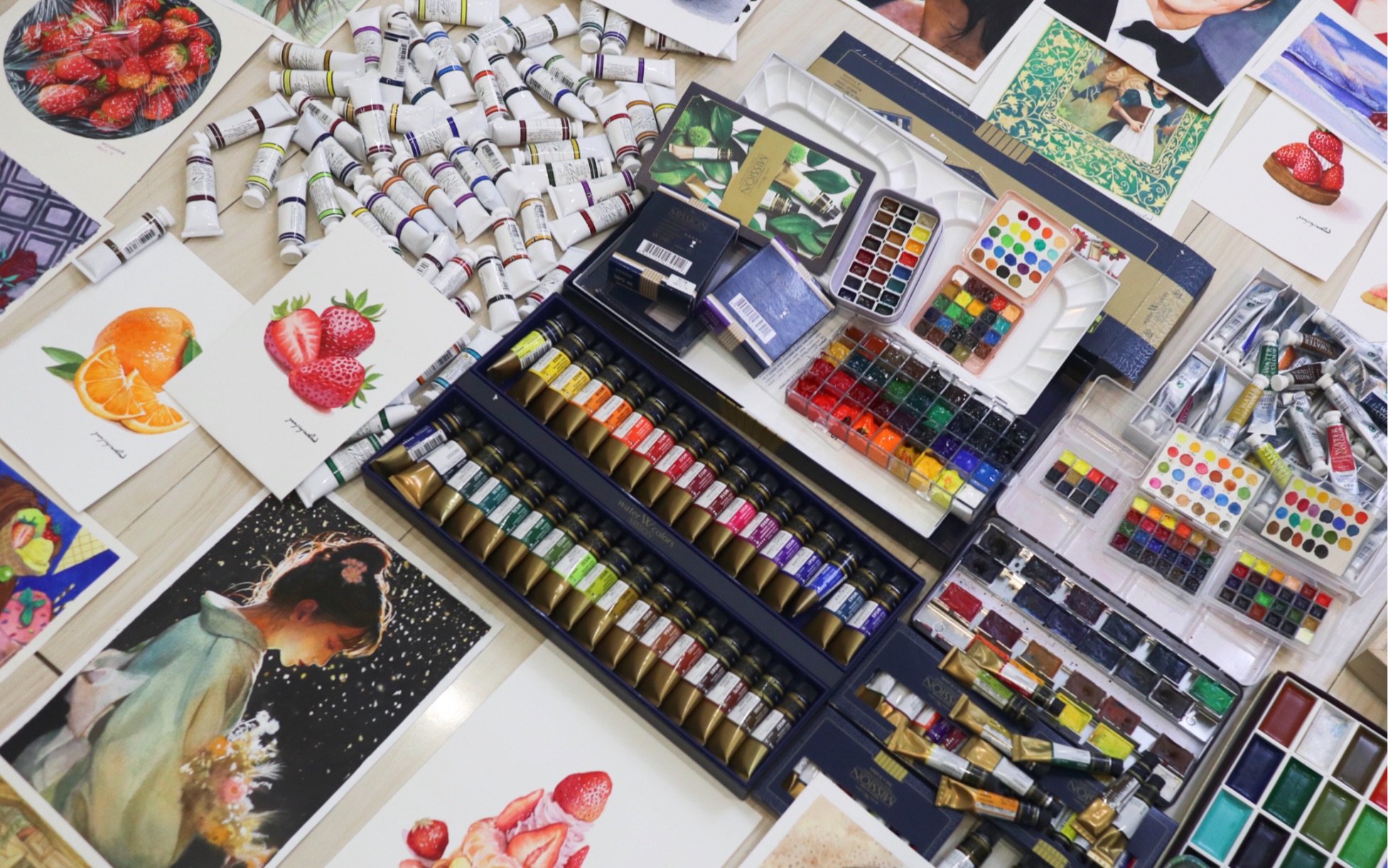 【水彩开箱】mg格雷姆60色&美捷乐金装同开