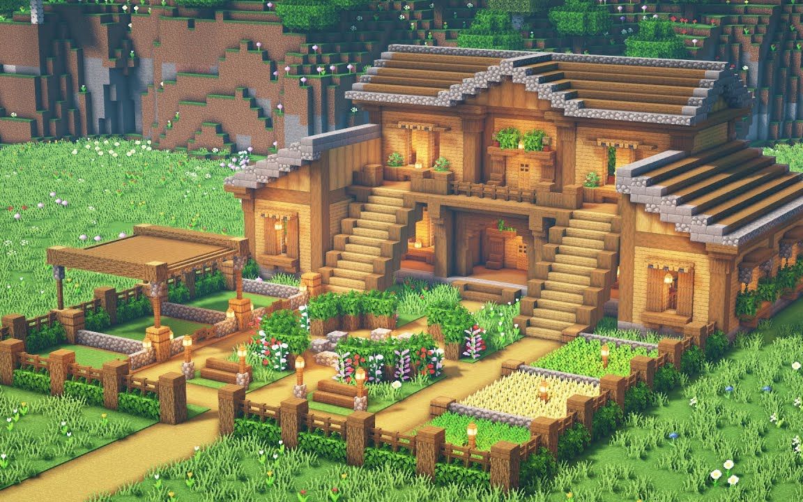 [图]【Sopypie】Minecraft 建筑教程-如何制造 2 人生存木制基地（搬运）