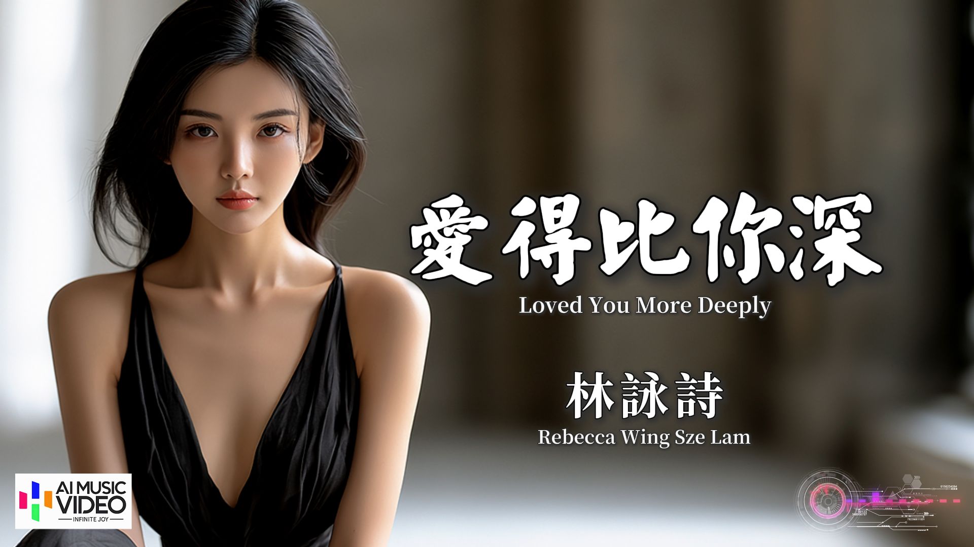 【高清MV】林咏诗 - 爱得比你深（原唱：张学友）【Pinyin Eng Sub AI音乐视频 繁体拼音英文动态字幕 】Rebecca Wing Sze Lam