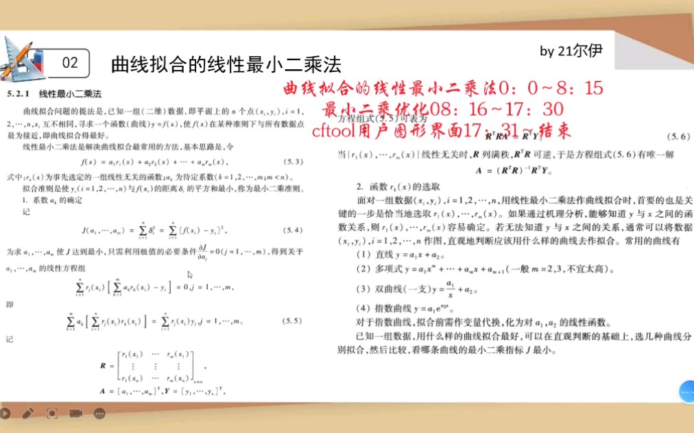 【MATLAB数学建模】曲线拟合的线性最小二乘法,最小二乘优化,cftool图形用户界面哔哩哔哩bilibili