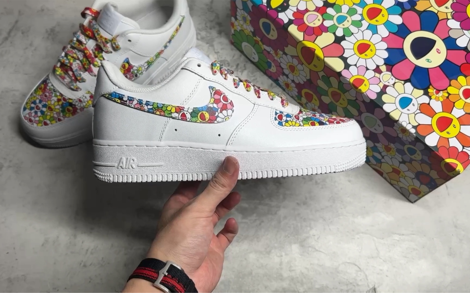 【全方位实拍】nike air force 1 low 村上隆太阳花