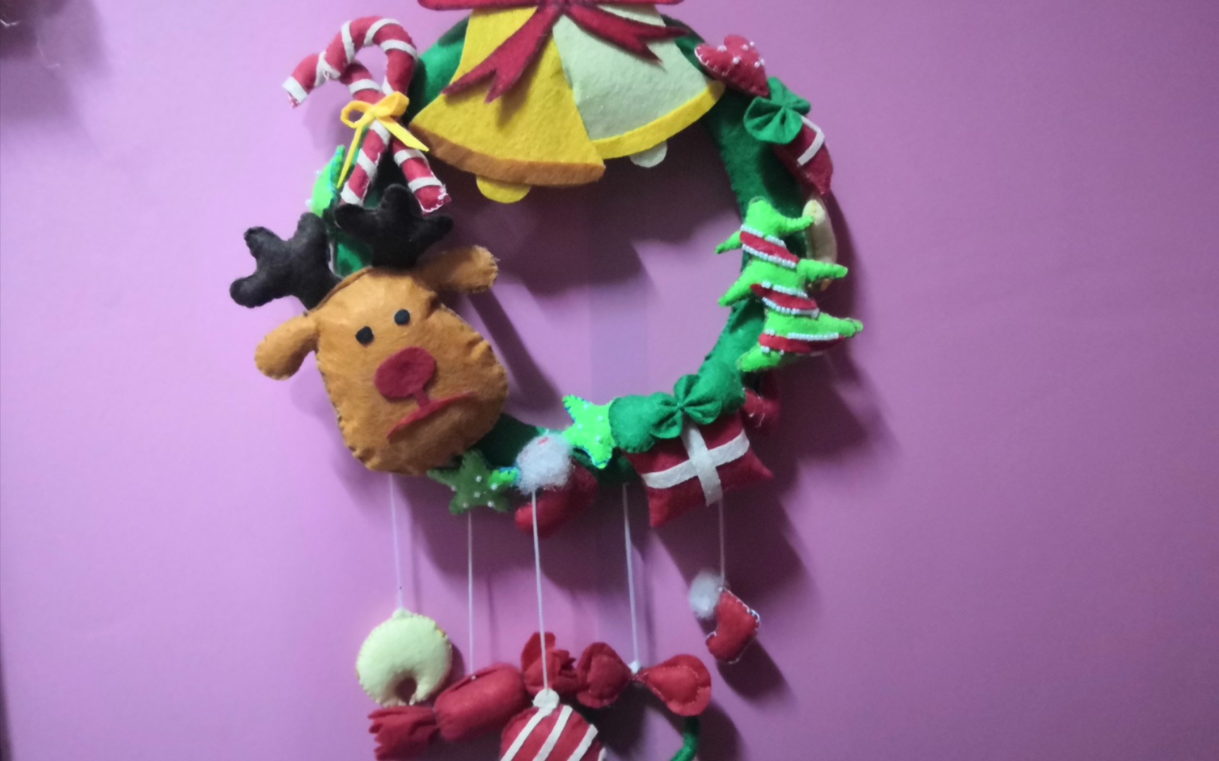 【不织布】圣诞花环