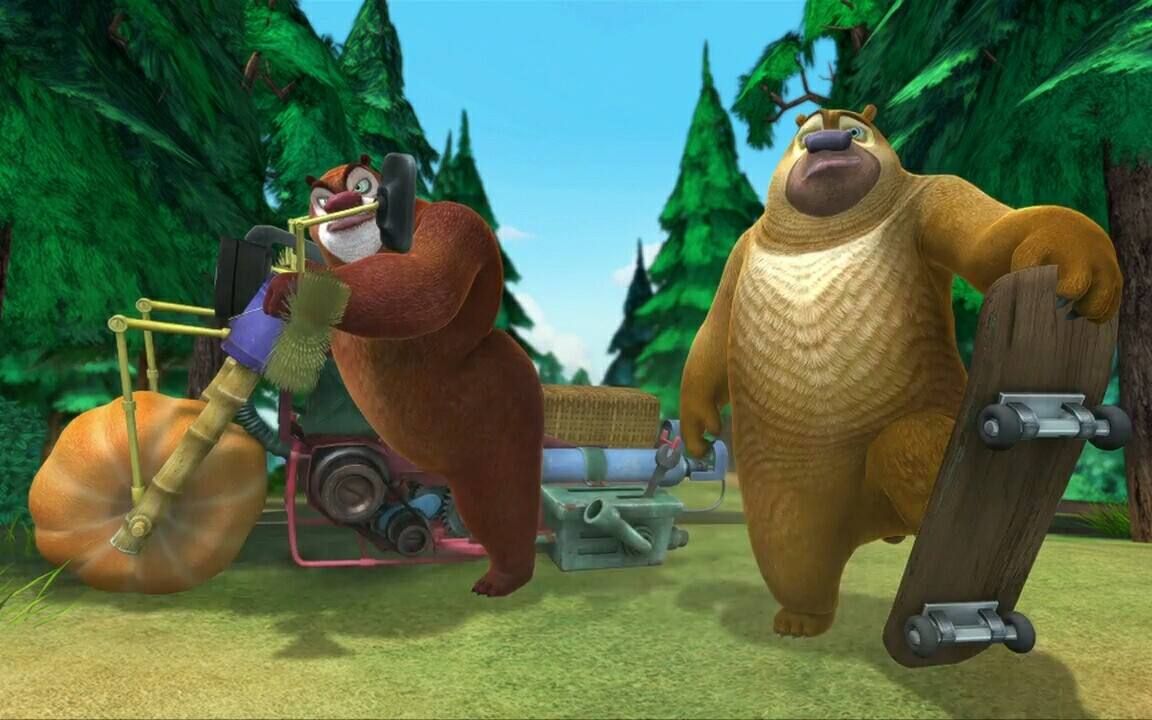 熊大熊二被魔法猪变成小猫 他们求助美少女战士 美少女赶来帮助