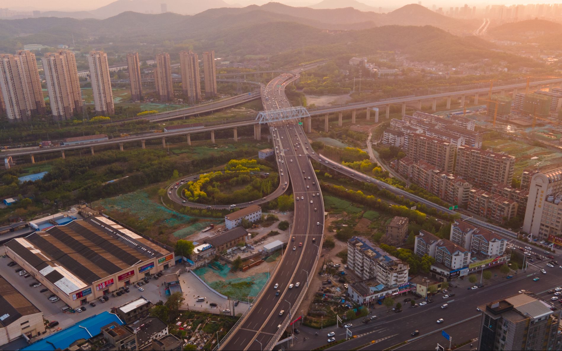 【航拍镇江】五峰口高架(4k hdr测试片)