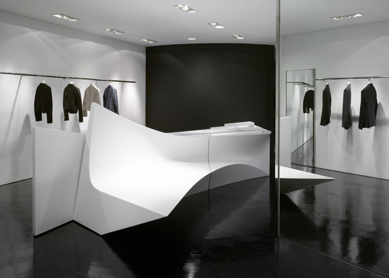 异形艺术前台展示台定制设计