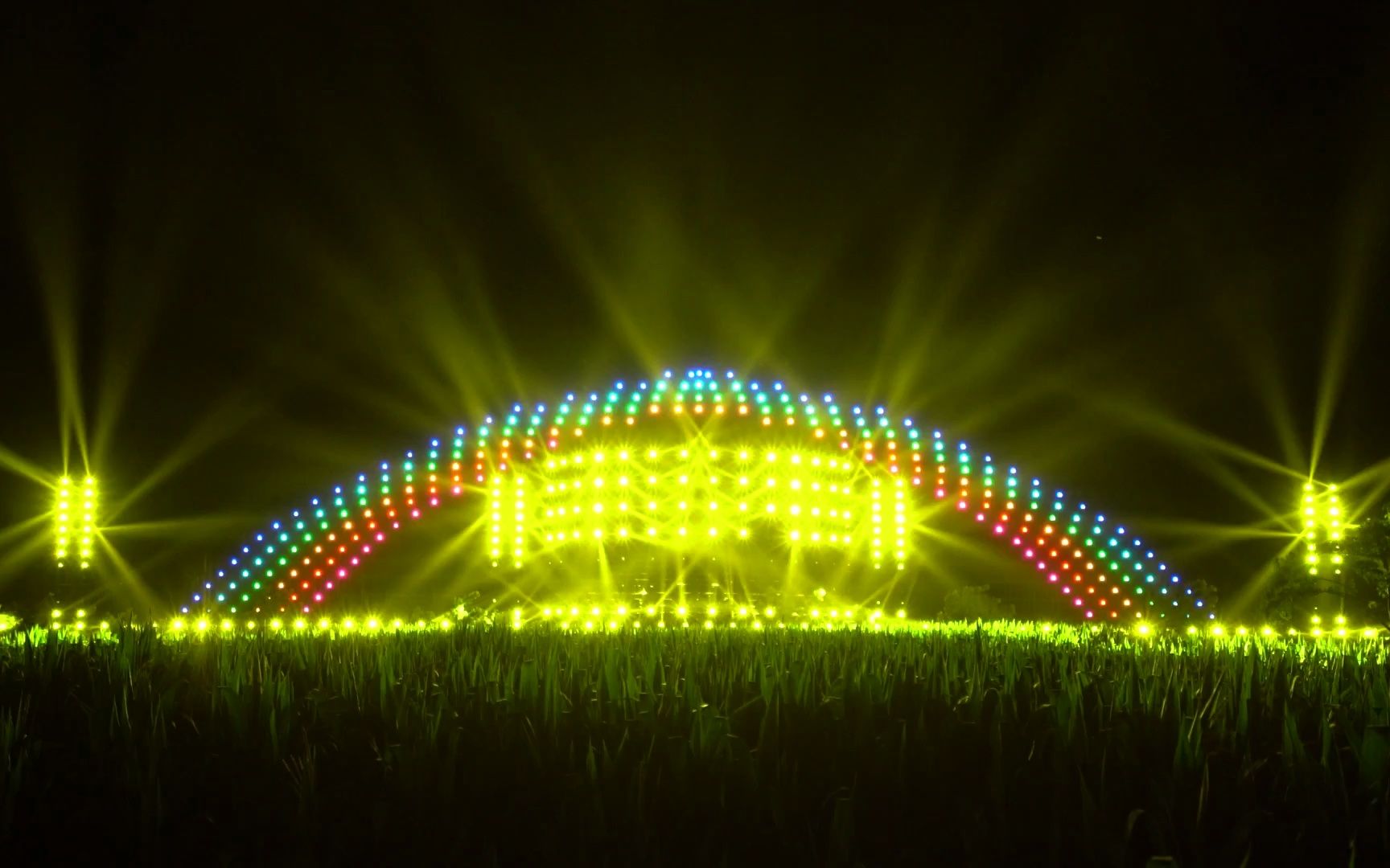 普康天下实景灯光秀夜游夜市投影引流全息视频内容影像制作 沉浸式