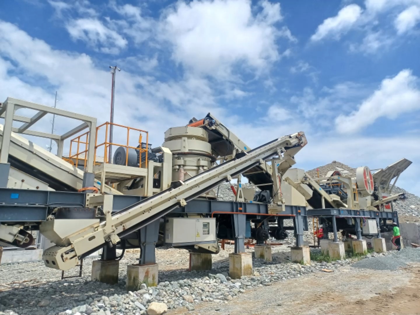 现场直击——菲律宾某地制砂生产线实拍