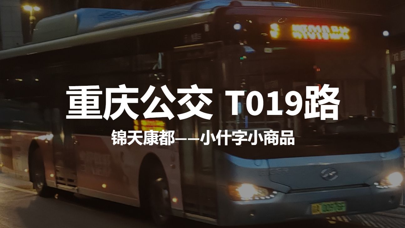 重庆公交 t019路【224最后的眼泪】 锦天康都——小什字小商品全程