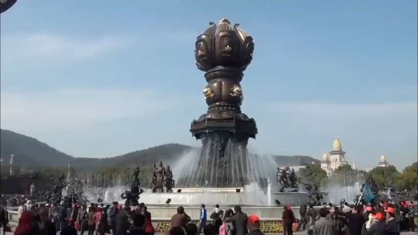 无锡灵山九龙灌浴音乐喷泉2019年4月1日1445场
