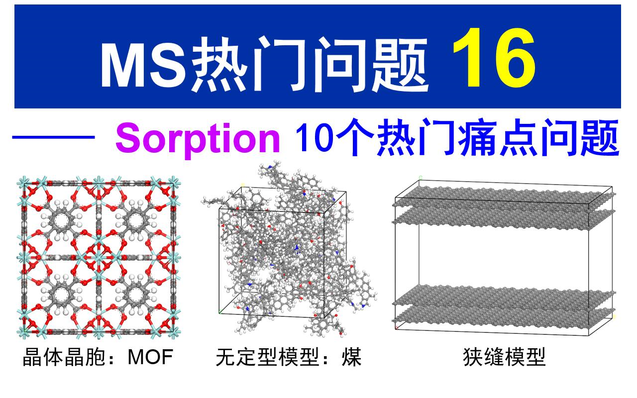 [Materials Studio] Sorption模块 10个热门痛点问题哔哩哔哩bilibili