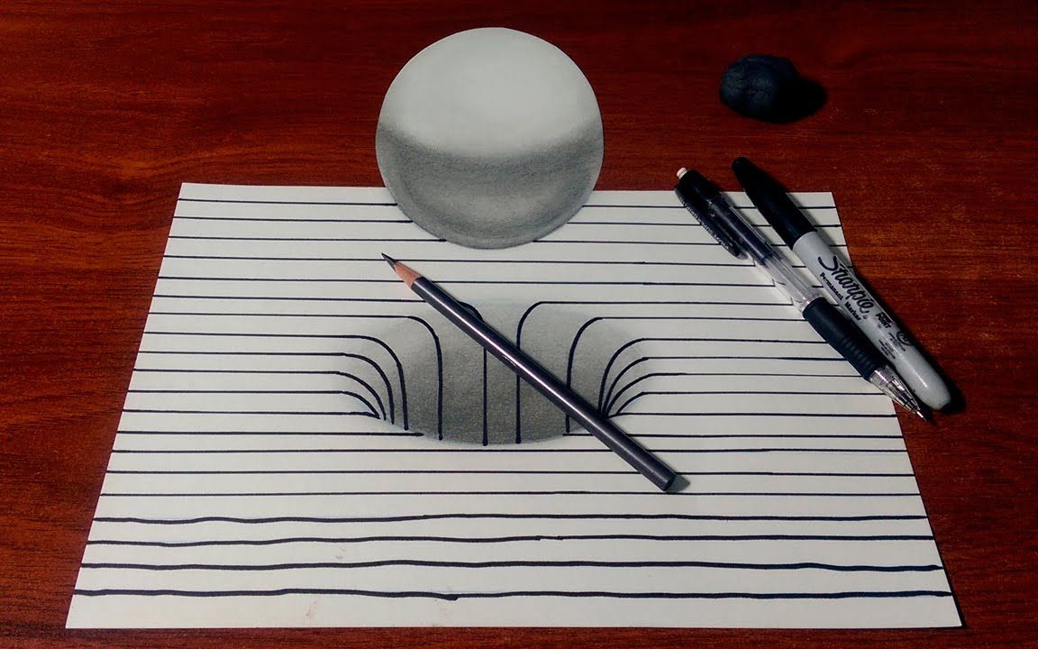 如何让球悬空?大师手下的魔法【3d立体画】
