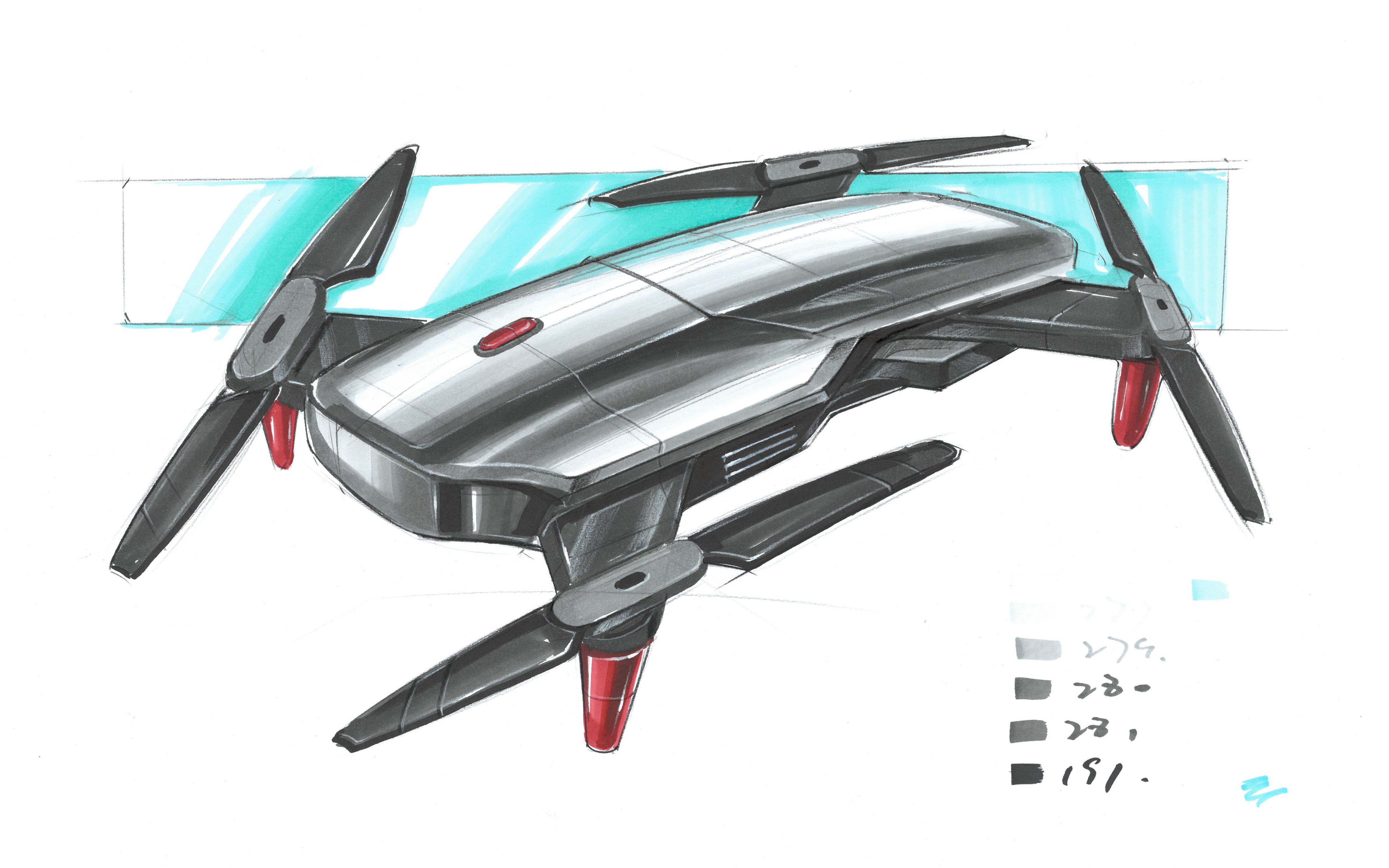 【黄山首绘】20220511直播打卡素材-无人机马克笔上色