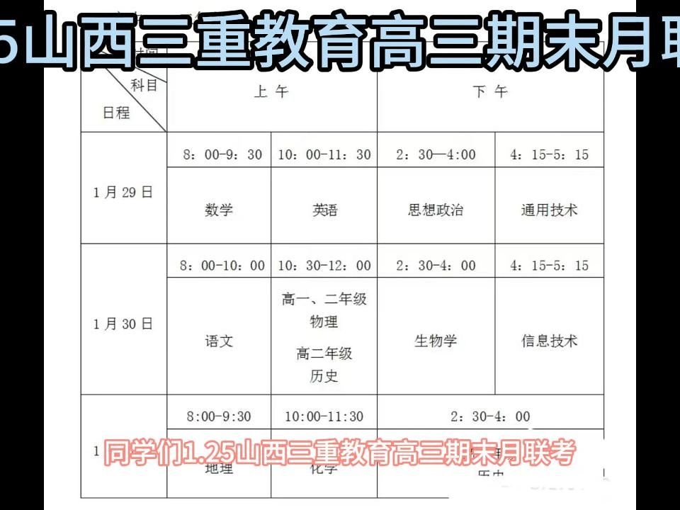 1.25山西太原高三期末哔哩哔哩bilibili