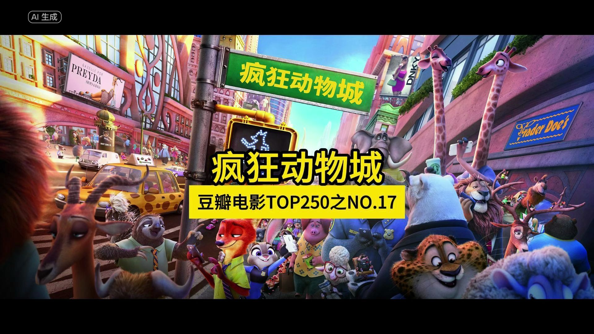 亲子观影-暑期003期-疯狂动物城-豆瓣电影top17