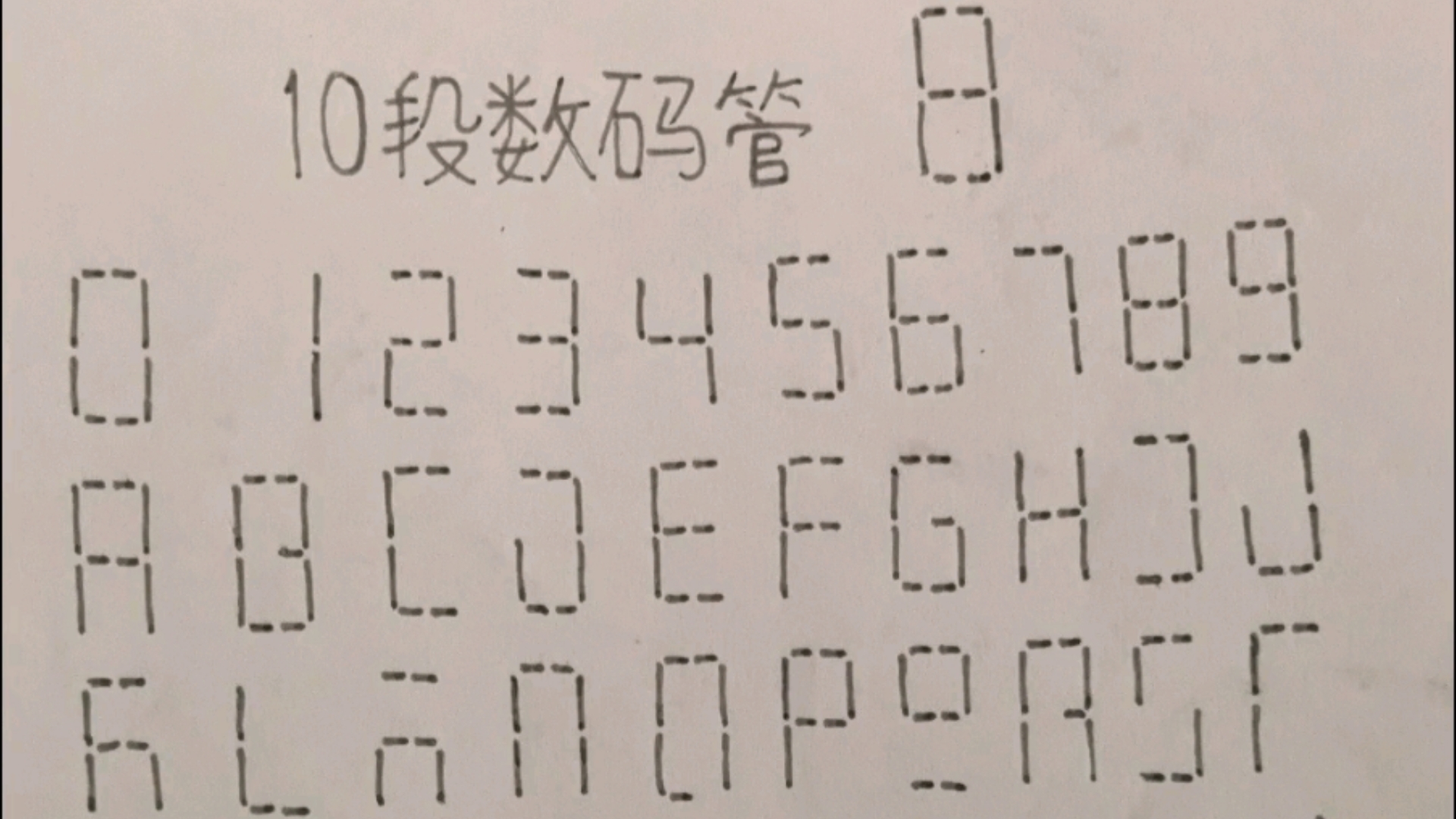 用10段数码管显示数字,大写字母,小写字母哔哩哔哩bilibili