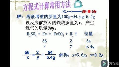 21 3方程式计算常用方法 差量法和守恒法 哔哩哔哩 Bilibili