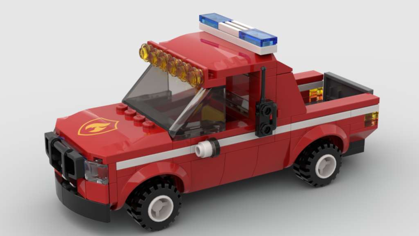 【乐高moc】消防皮卡车
