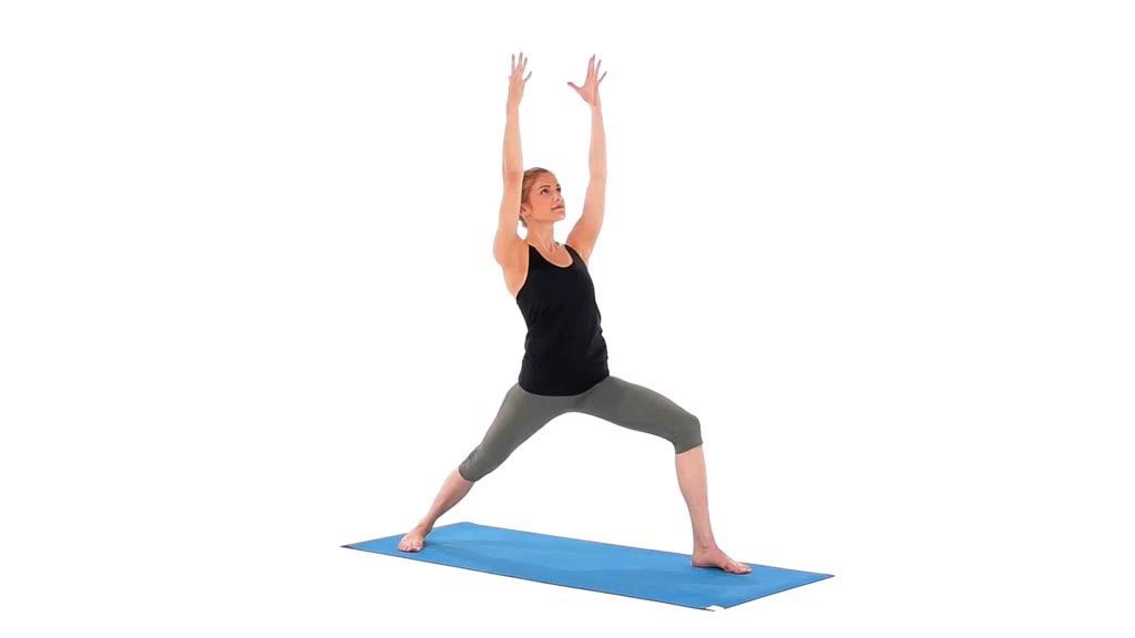 【瑜伽】虔诚战士式睡前4分钟tabata(跟练版)开肩美背篇!