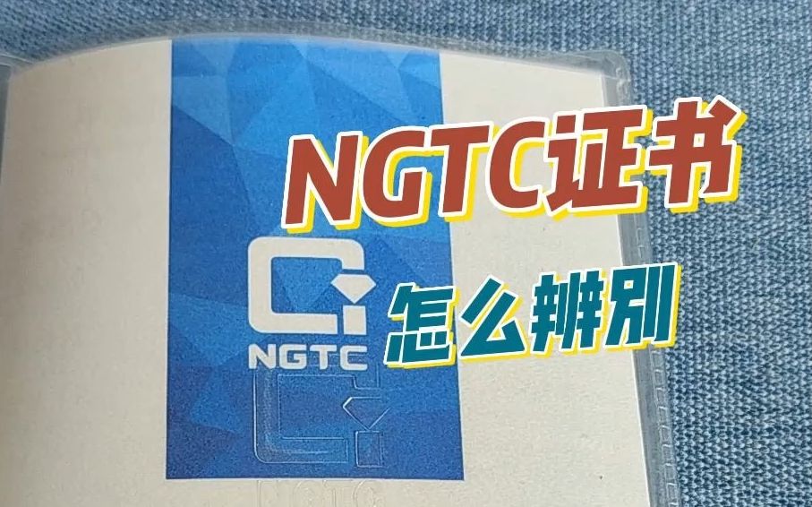 NGTC证书怎么辨别?哔哩哔哩bilibili