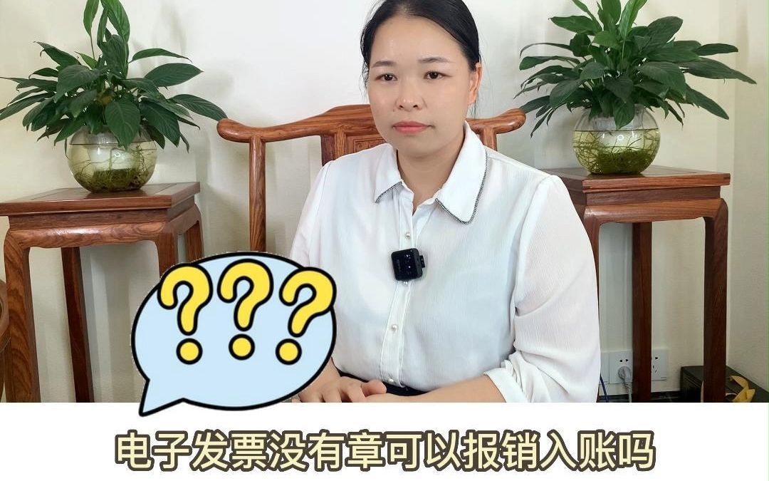 电子发票没有章可以报销入账吗?哔哩哔哩bilibili