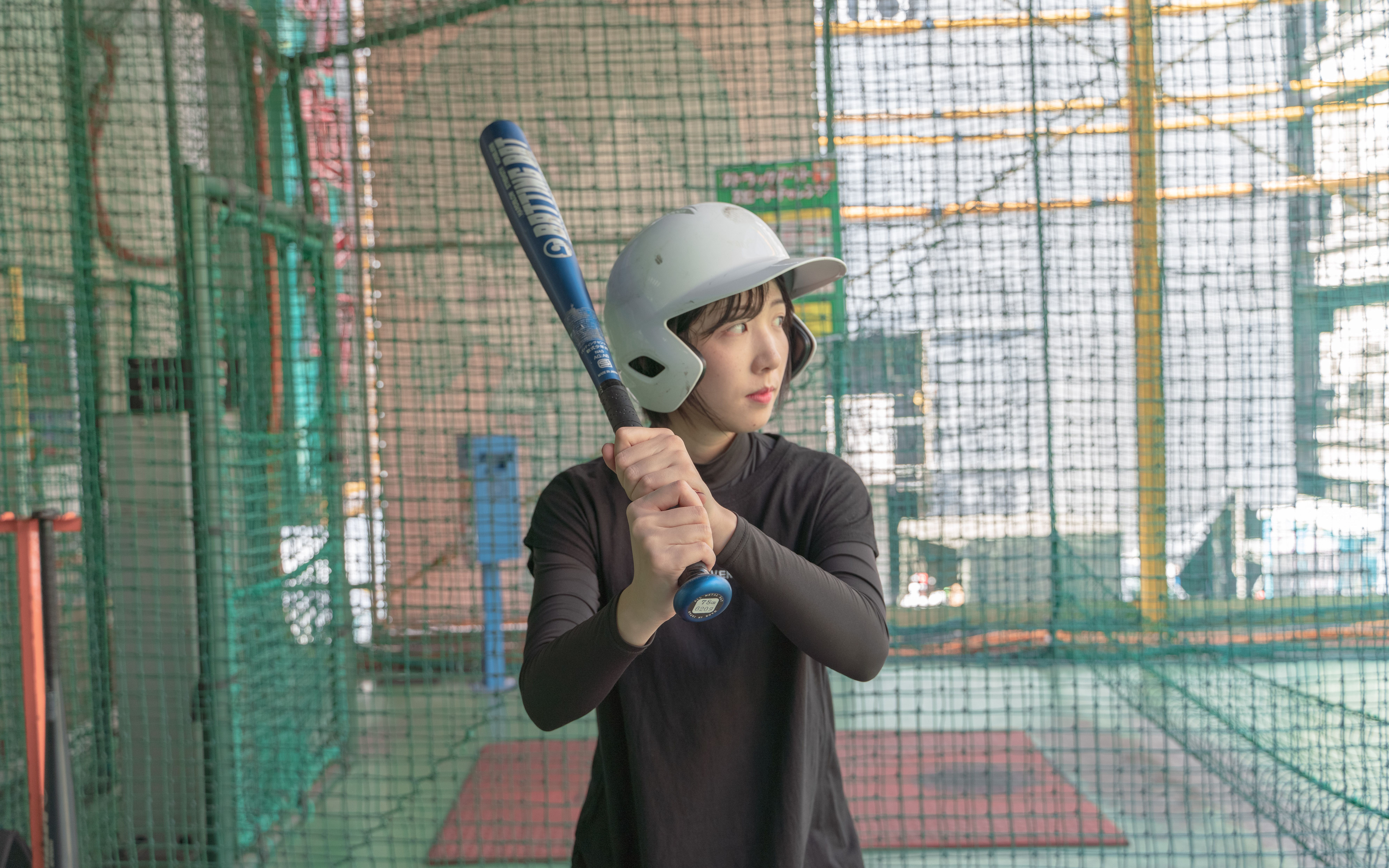 【小姐姐在霓虹】棒球英豪附体,超燃batting center