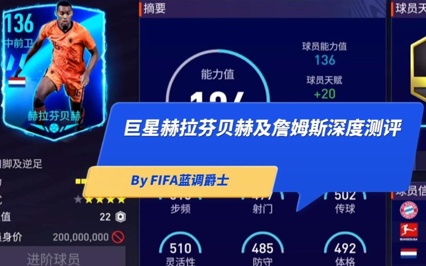 【FIFA蓝调爵士】巨星赫拉芬贝赫及詹姆斯深度测评哔哩哔哩bilibiliFIFA足球世界