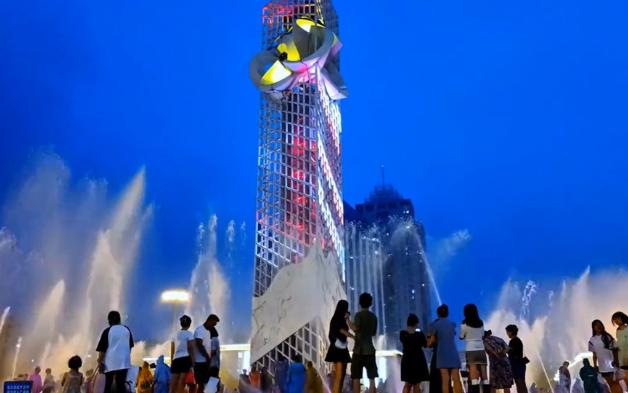 2024年的鞍山市 铁东区 胜利广场喷泉 下午去过的地方 20240729