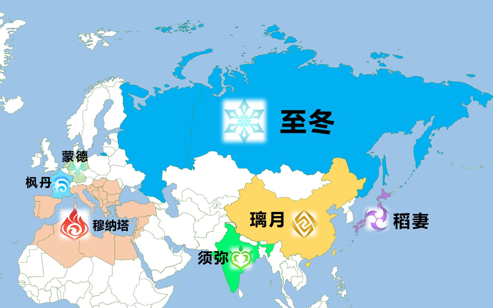 原神世界七国地图图片