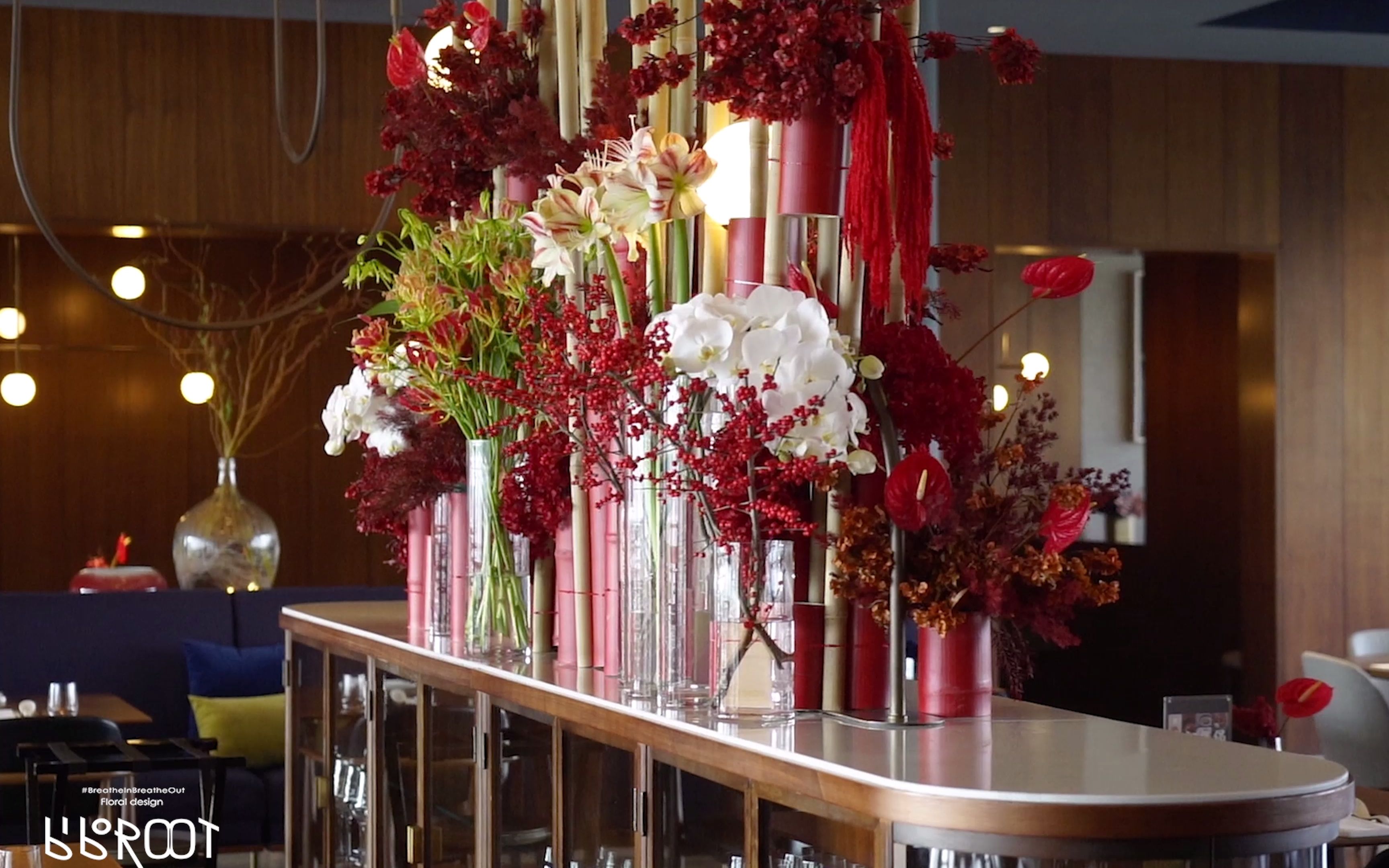 新年国风商业花艺布置