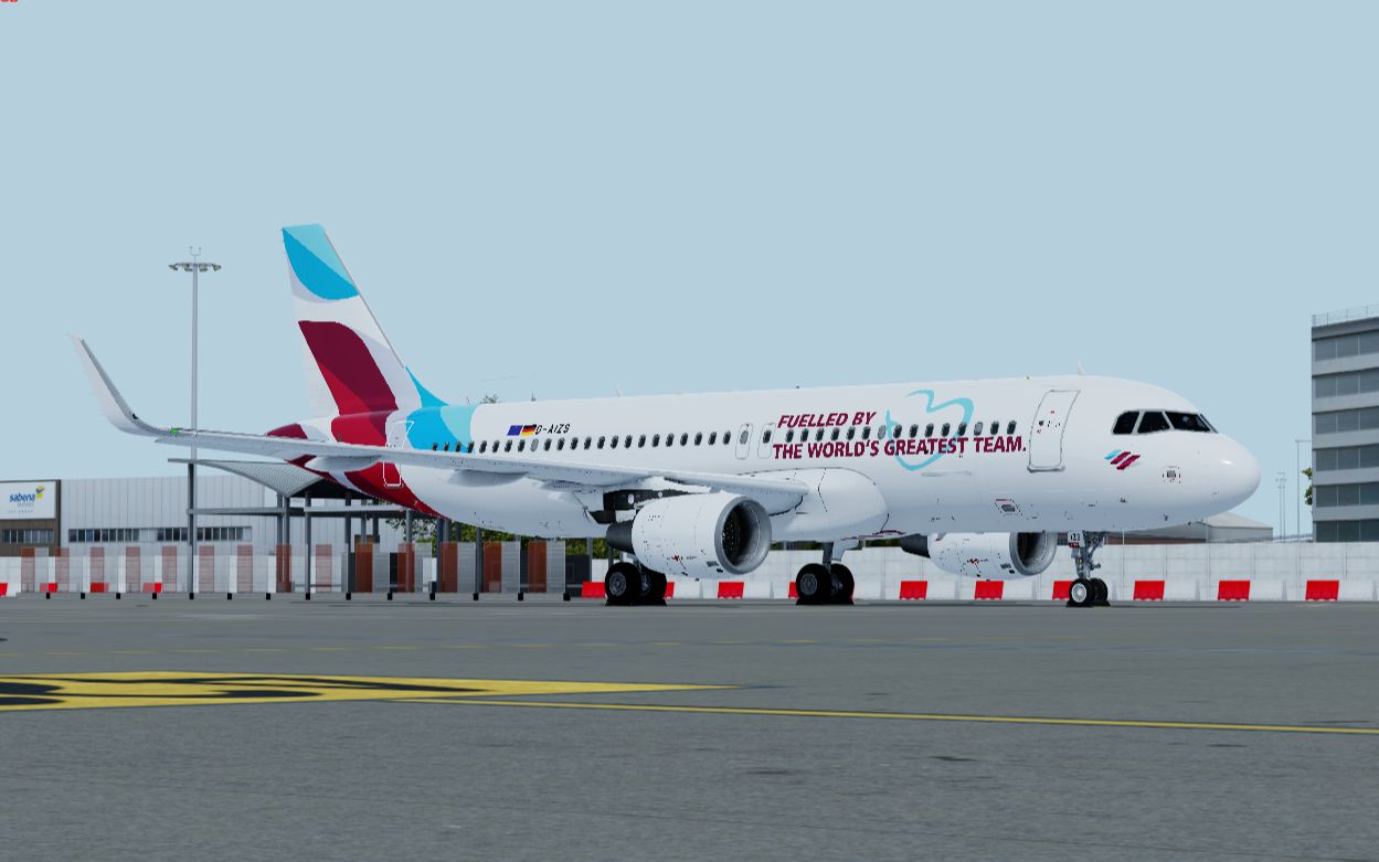 欧洲之翼彩绘a320-214sl低能见落地慕尼黑