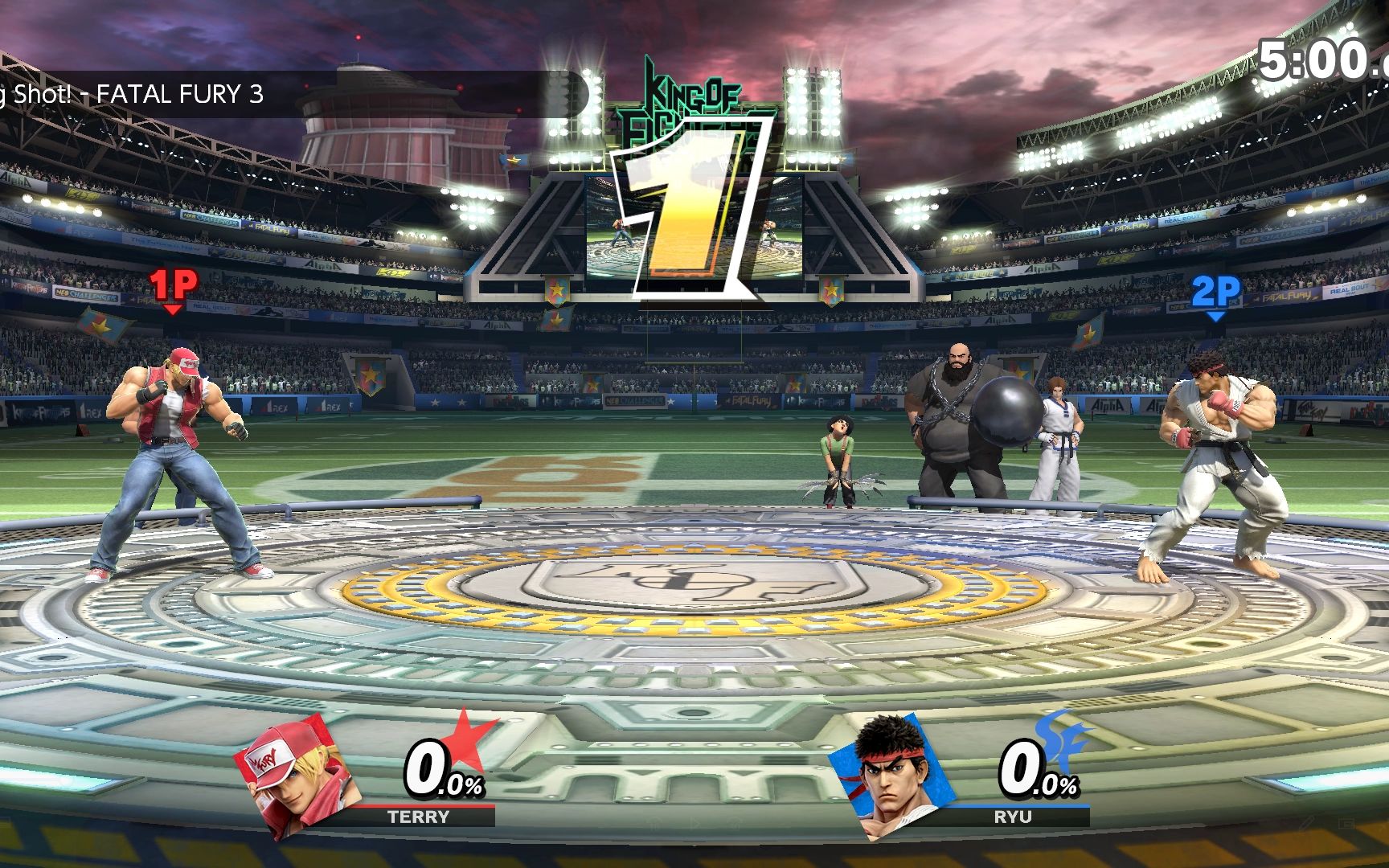 双人娱乐任天堂全明星大乱斗sp特瑞vs隆