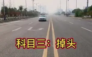 Tải video: 科目三考试中掉头操作，转发收藏