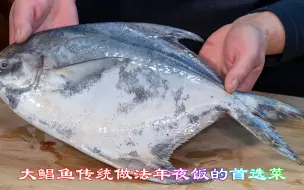 Download Video: 红烧汁做的红烧大鲳鱼简单而入味，大鲳鱼传统做法年夜饭的首选菜