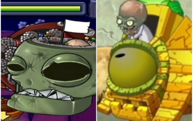 植物大战僵尸1代2代僵尸博士boss战合集